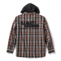 SHIRT-WOVEN,WARM GREY/DARK GRE